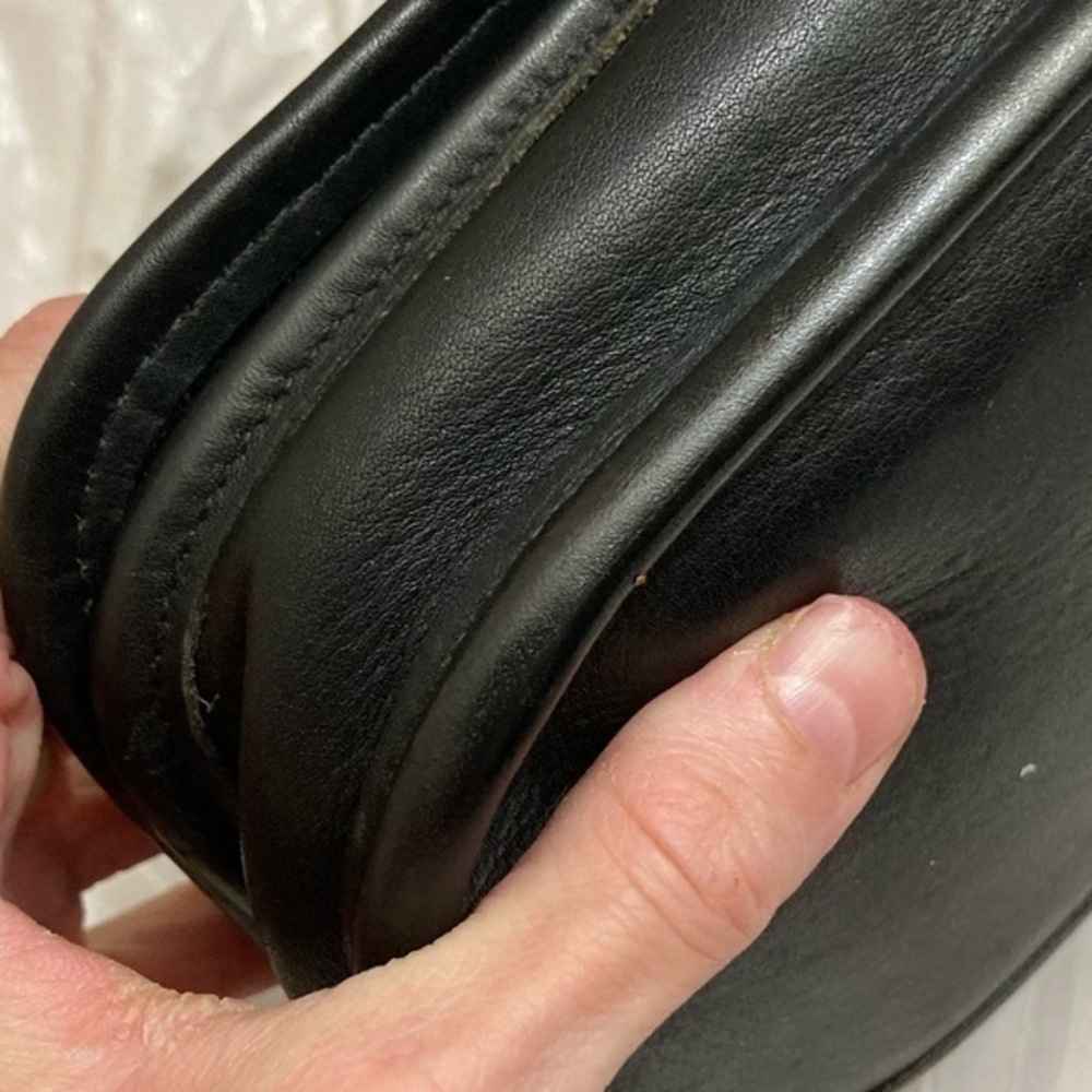 Coach vintage black leather pocket purse 9755 rare made in Mexico - Picture 5 of 11
